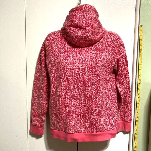 UNDER ARMOUR Rival Fleece Pink Cheetah Leopard Print Hoodie Youth XL - Picture 6 of 12